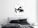Canvas Print Blots on the wall - black and white minimalist graphics with a pattern 123501 additionalThumb 3