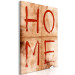 Canvas Red Home sign - English text on imitation of old paper 124501 additionalThumb 2