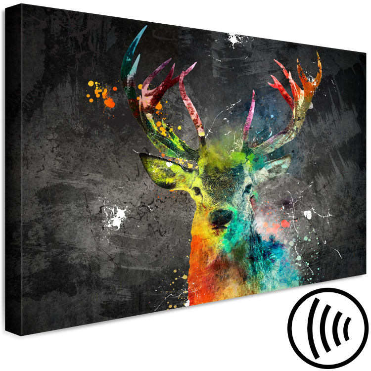Canvas Art Print Rainbow Deer (1 Part) Wide 126901 additionalImage 6