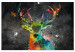 Canvas Art Print Rainbow Deer (1 Part) Wide 126901