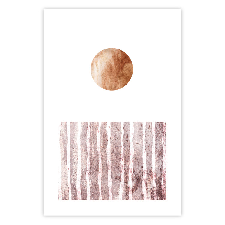 Wall Poster Harmony and Rhythm - circle on a white background above abstract brown texture 127401 additionalImage 19