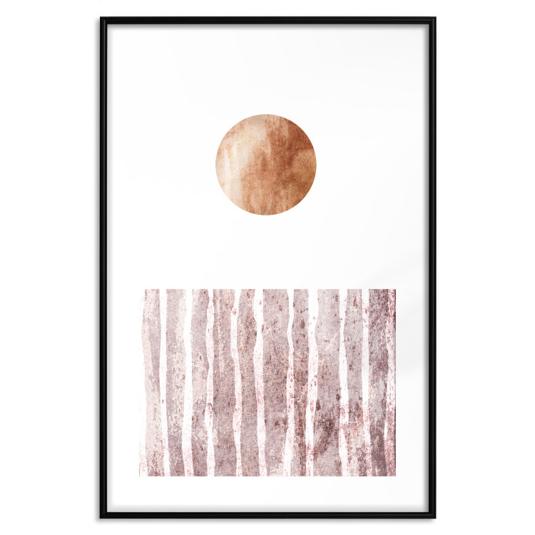 Wall Poster Harmony and Rhythm - circle on a white background above abstract brown texture 127401 additionalImage 15