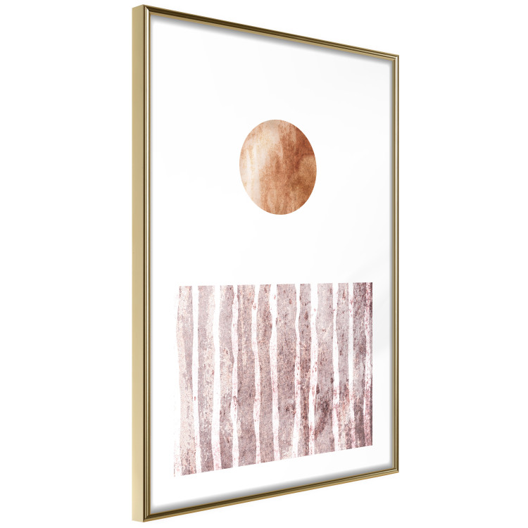 Wall Poster Harmony and Rhythm - circle on a white background above abstract brown texture 127401 additionalImage 9