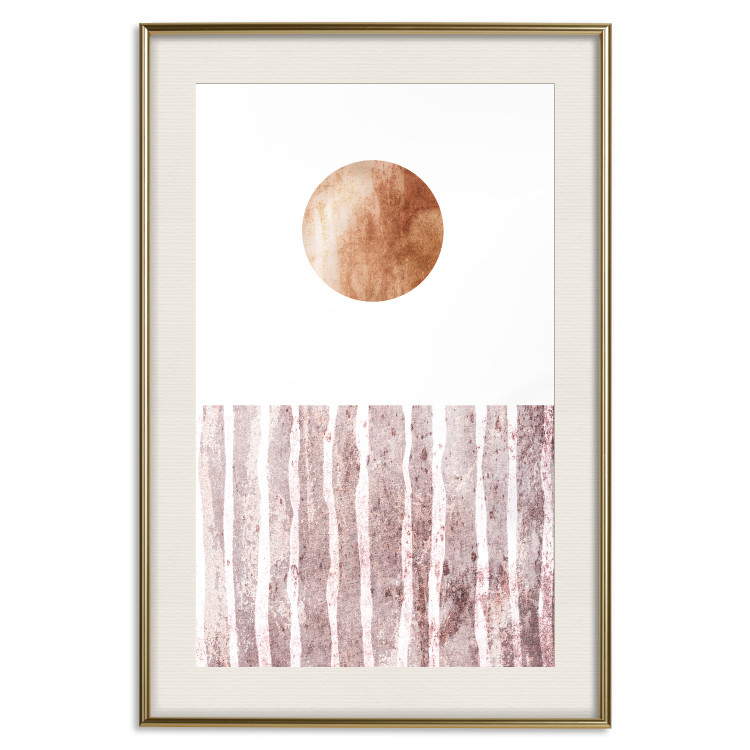 Wall Poster Harmony and Rhythm - circle on a white background above abstract brown texture 127401 additionalImage 20