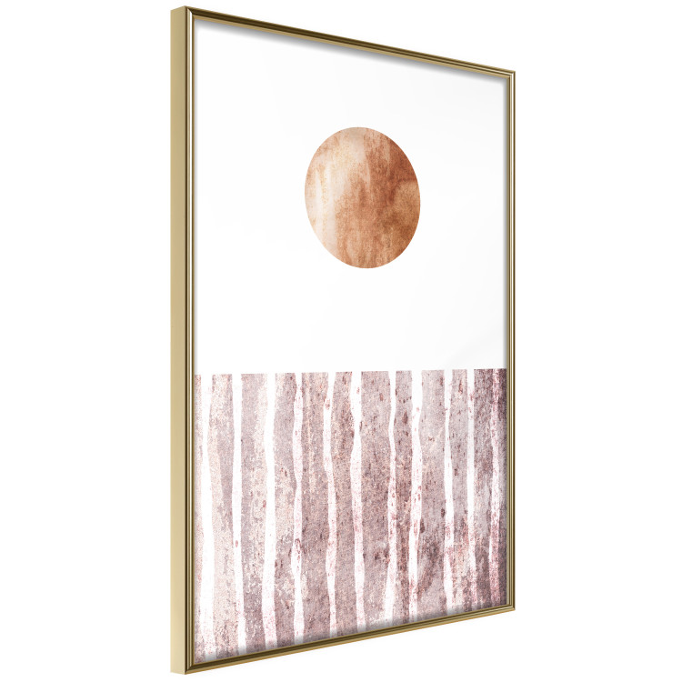 Wall Poster Harmony and Rhythm - circle on a white background above abstract brown texture 127401 additionalImage 14