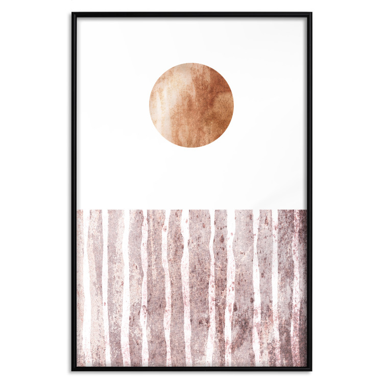 Wall Poster Harmony and Rhythm - circle on a white background above abstract brown texture 127401 additionalImage 18