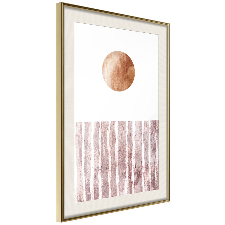 Wall Poster Harmony and Rhythm - circle on a white background above abstract brown texture 127401 additionalImage 3