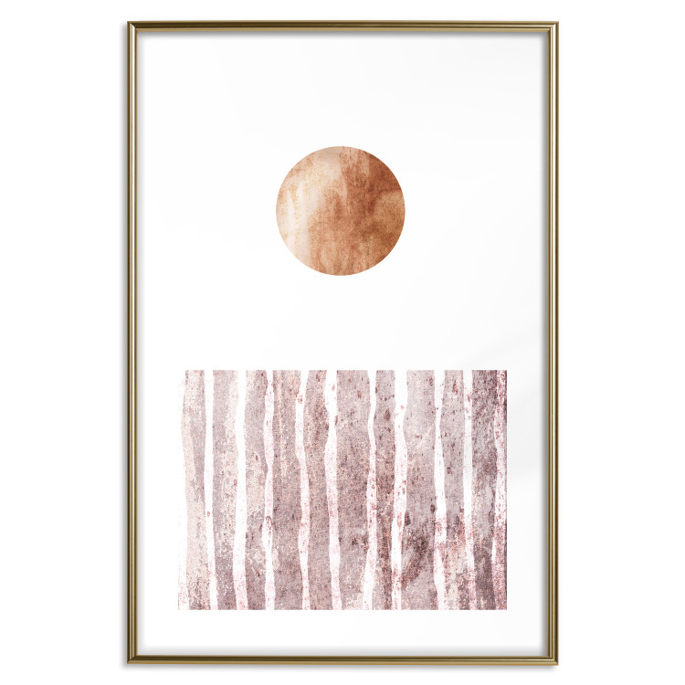 Wall Poster Harmony and Rhythm - circle on a white background above abstract brown texture 127401 additionalImage 14