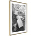 Wall Poster Silver Princess - portrait of woman with flowers on abstract background 127901 additionalThumb 7