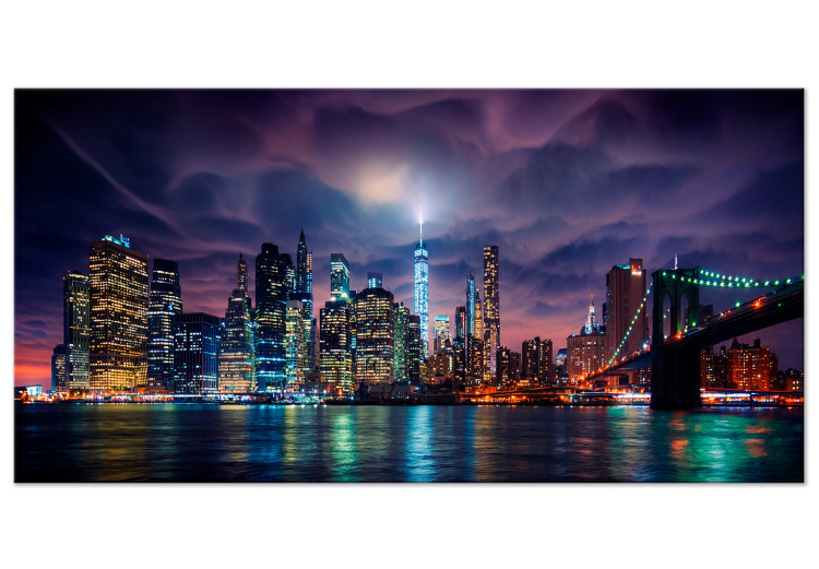 Large canvas print New York: Dark City II [Large Format] 128701