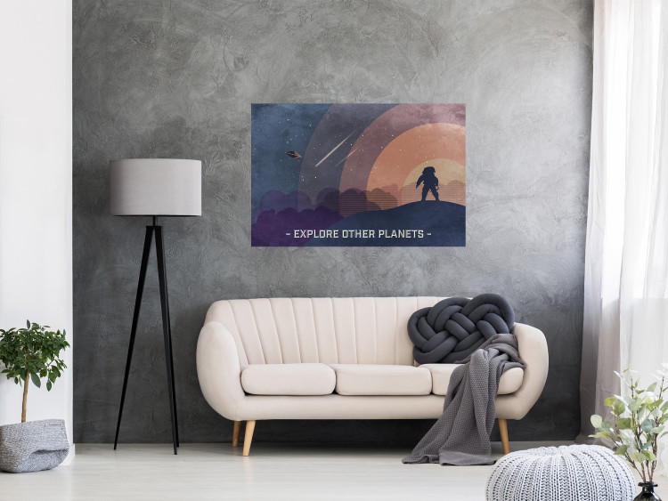 Poster Explore Other Planets - colorful space abstraction with text 129101 additionalImage 4