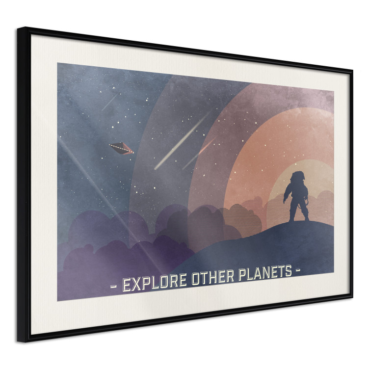 Poster Explore Other Planets - colorful space abstraction with text 129101 additionalImage 2