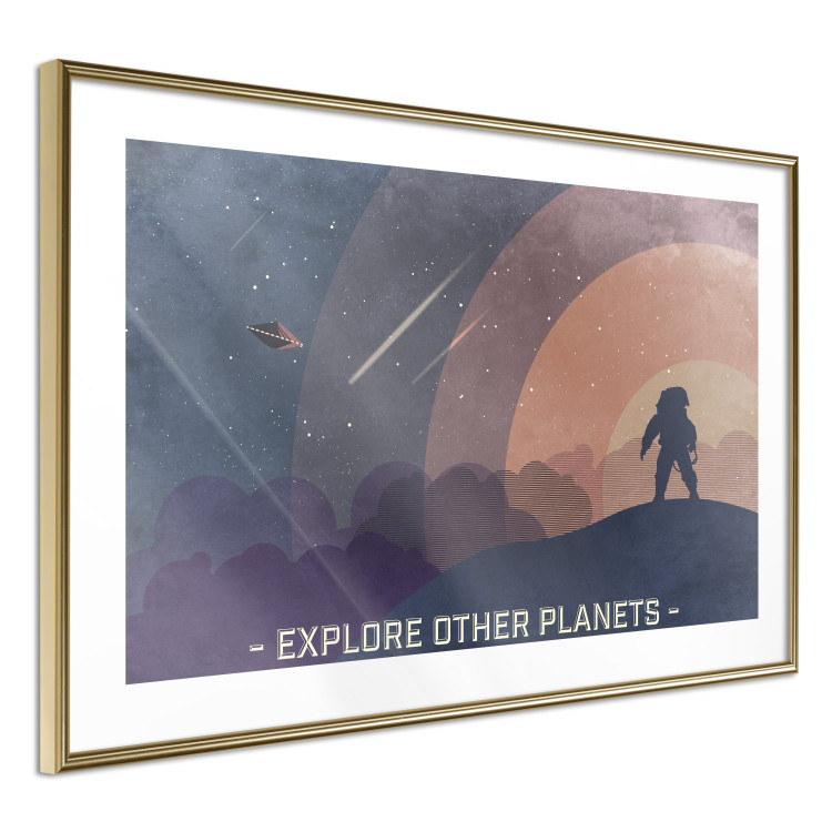 Poster Explore Other Planets - colorful space abstraction with text 129101 additionalImage 9