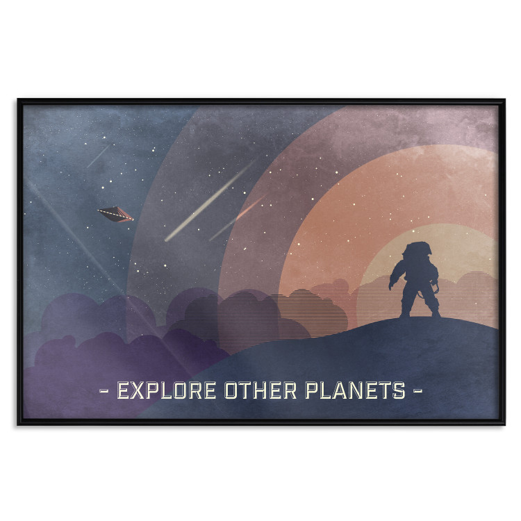 Poster Explore Other Planets - colorful space abstraction with text 129101 additionalImage 18