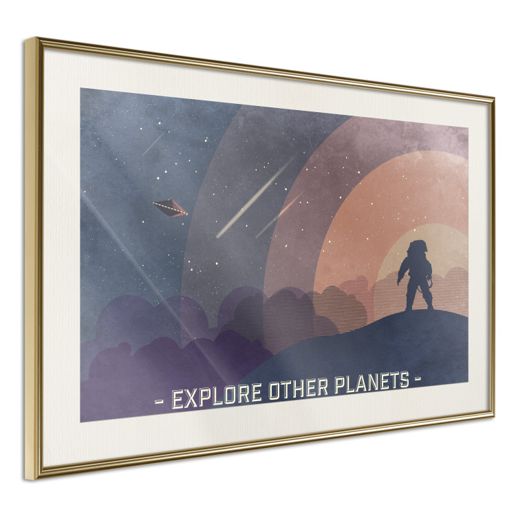Poster Explore Other Planets - colorful space abstraction with text 129101 additionalImage 3