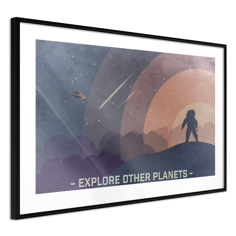 Poster Explore Other Planets - colorful space abstraction with text 129101 additionalImage 8