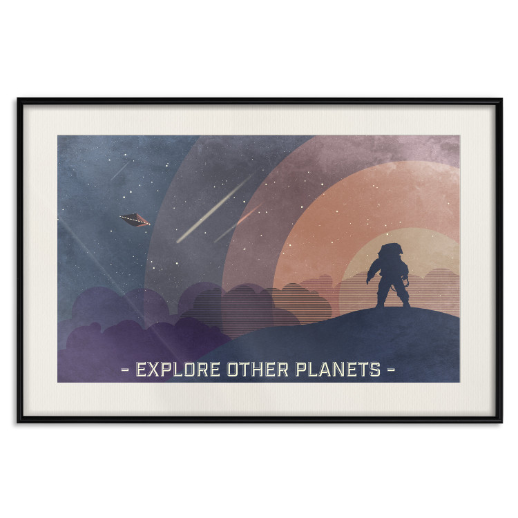 Poster Explore Other Planets - colorful space abstraction with text 129101 additionalImage 19