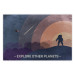 Poster Explore Other Planets - colorful space abstraction with text 129101