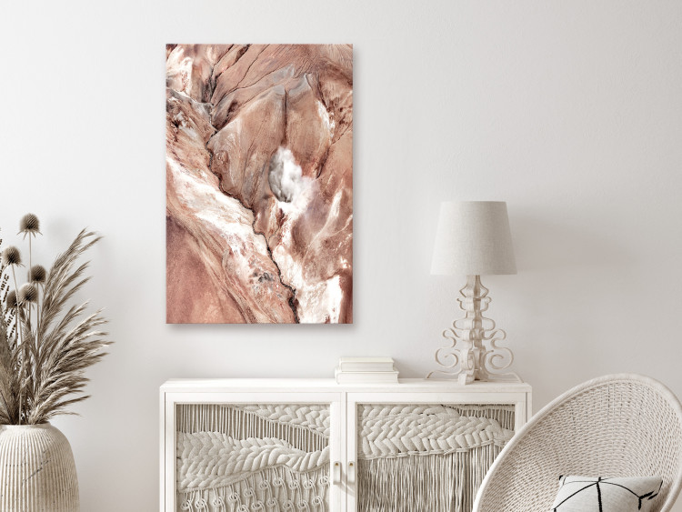 Canvas Print Meanders (1-part) vertical - abstract river landscape among rocks 129501 additionalImage 3