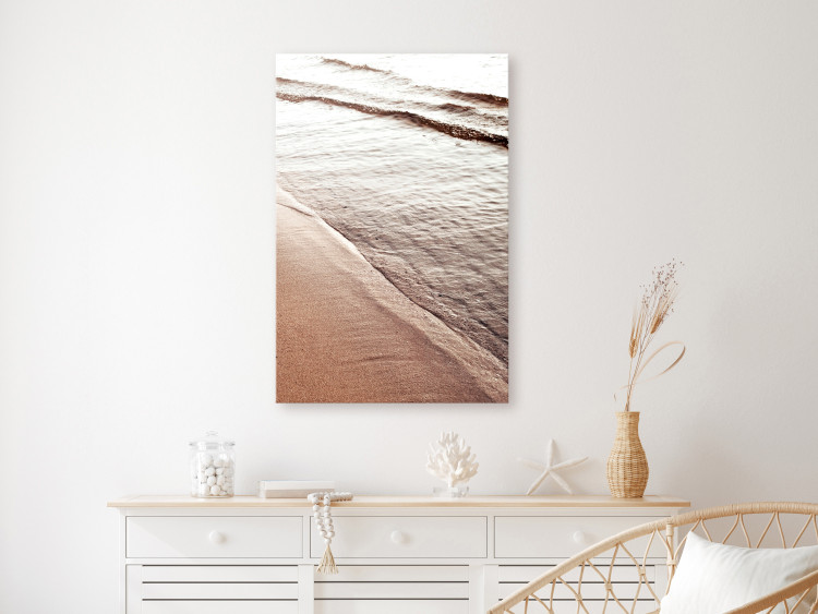 Canvas September Rhythm (1-piece) Vertical - sepia beach landscape 129701 additionalImage 3