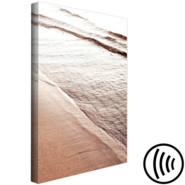 Canvas September Rhythm (1-piece) Vertical - sepia beach landscape 129701 additionalImage 6