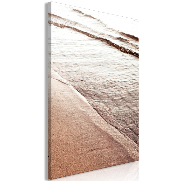 Canvas September Rhythm (1-piece) Vertical - sepia beach landscape 129701 additionalImage 2