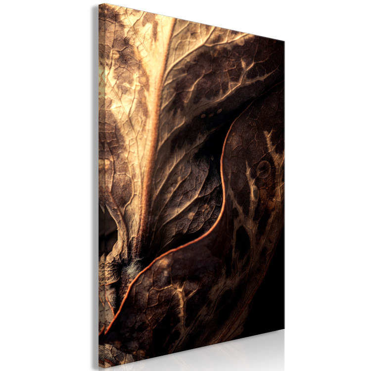 Canvas Art Print Tangled Trace (1-piece) Vertical - landscape of golden-hued leaves 130501 additionalImage 2