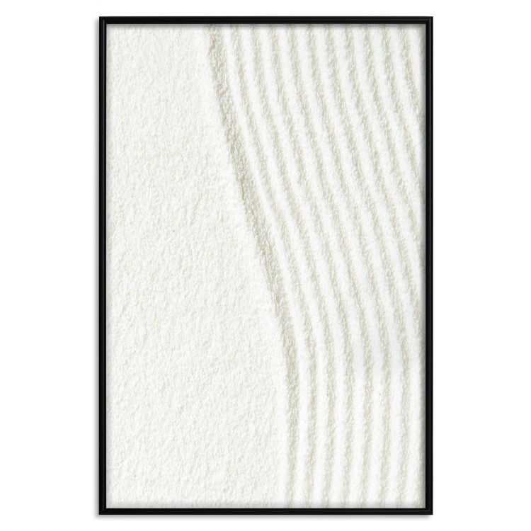 Poster Harmony in Nature - composition of white sand arranged in smooth waves 131801 additionalImage 25