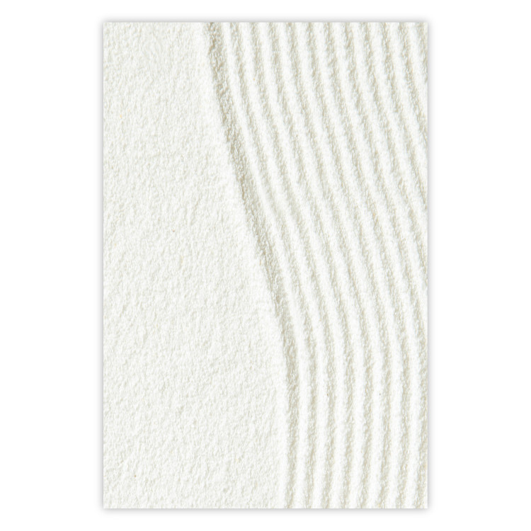 Poster Harmony in Nature - composition of white sand arranged in smooth waves 131801