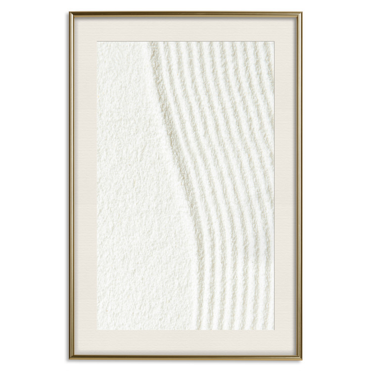 Poster Harmony in Nature - composition of white sand arranged in smooth waves 131801 additionalImage 23