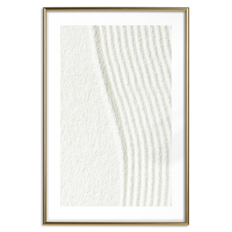 Poster Harmony in Nature - composition of white sand arranged in smooth waves 131801 additionalImage 26