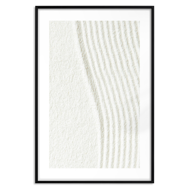 Poster Harmony in Nature - composition of white sand arranged in smooth waves 131801 additionalImage 27