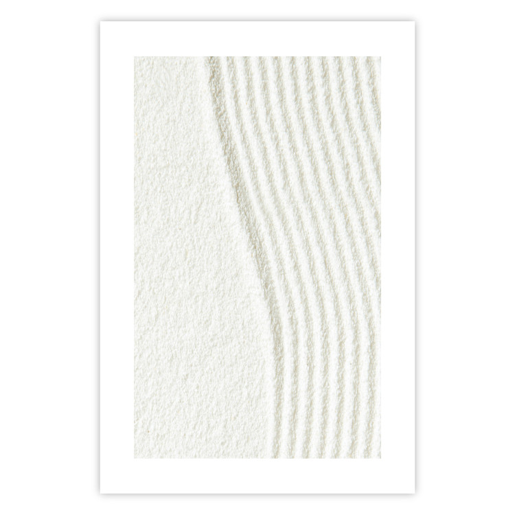 Poster Harmony in Nature - composition of white sand arranged in smooth waves 131801 additionalImage 15