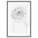 Wall Poster Reversed Glance - black line art of a woman with flowers in her hair 132201 additionalThumb 27