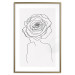 Wall Poster Reversed Glance - black line art of a woman with flowers in her hair 132201 additionalThumb 26