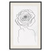 Wall Poster Reversed Glance - black line art of a woman with flowers in her hair 132201 additionalThumb 25