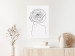 Wall Poster Reversed Glance - black line art of a woman with flowers in her hair 132201 additionalThumb 2