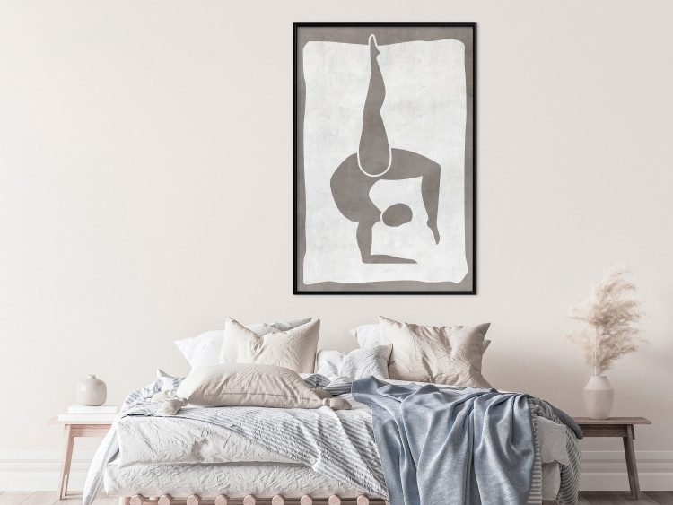 Poster Gymnast - contorted silhouette of a woman in an abstract motif 134201 additionalImage 6