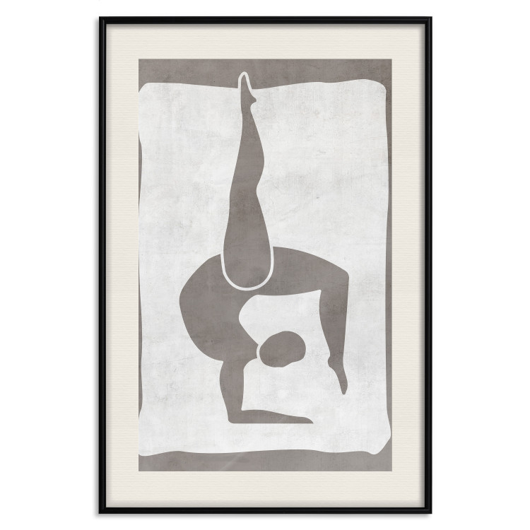 Poster Gymnast - contorted silhouette of a woman in an abstract motif 134201 additionalImage 24