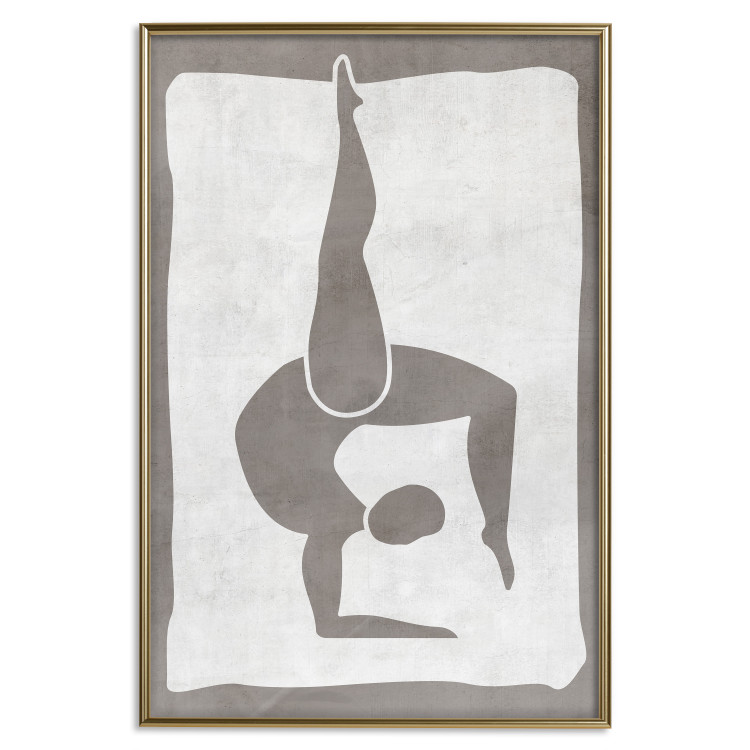 Poster Gymnast - contorted silhouette of a woman in an abstract motif 134201 additionalImage 18