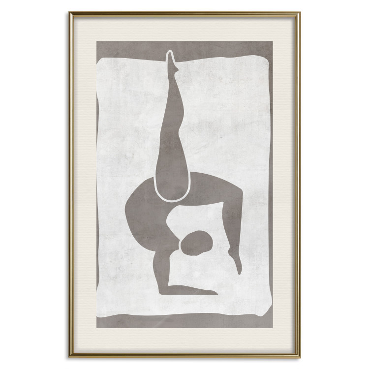 Poster Gymnast - contorted silhouette of a woman in an abstract motif 134201 additionalImage 22