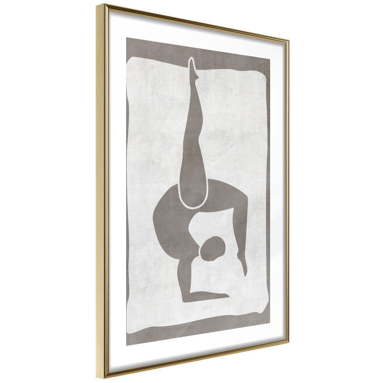 Poster Gymnast - contorted silhouette of a woman in an abstract motif 134201 additionalImage 9