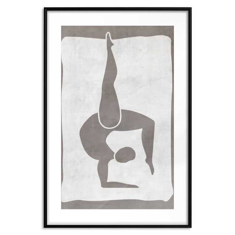 Poster Gymnast - contorted silhouette of a woman in an abstract motif 134201 additionalImage 23