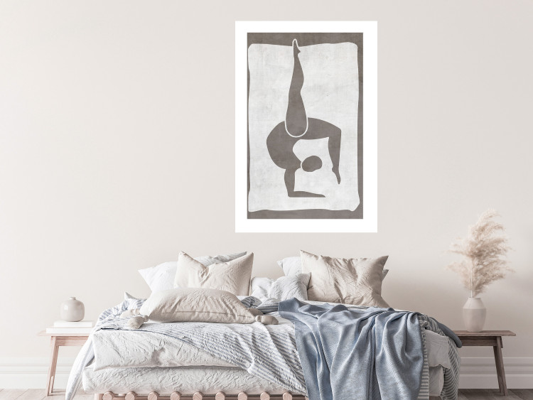 Poster Gymnast - contorted silhouette of a woman in an abstract motif 134201 additionalImage 5