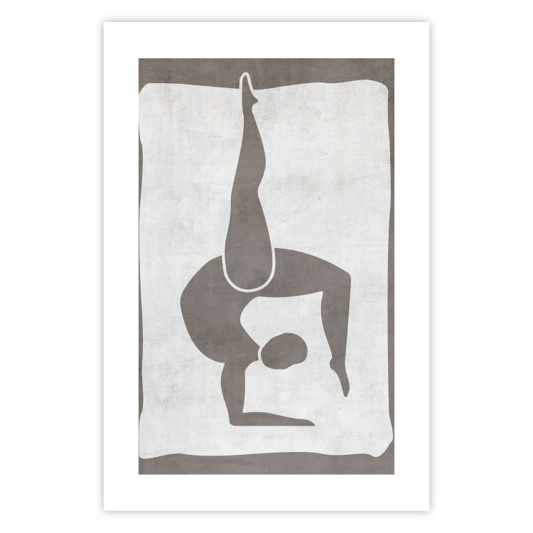 Poster Gymnast - contorted silhouette of a woman in an abstract motif 134201 additionalImage 14