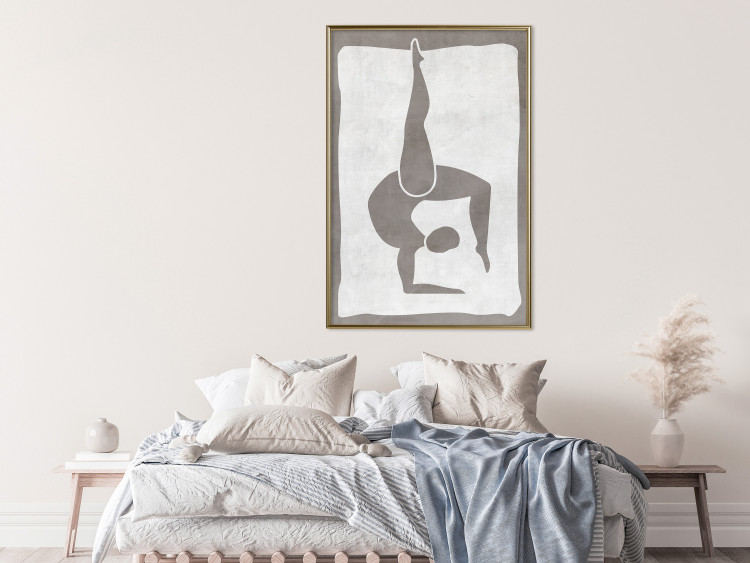 Poster Gymnast - contorted silhouette of a woman in an abstract motif 134201 additionalImage 5