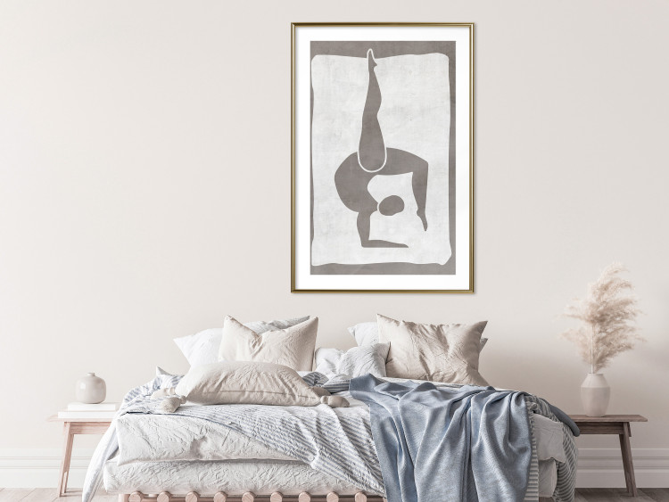 Poster Gymnast - contorted silhouette of a woman in an abstract motif 134201 additionalImage 13