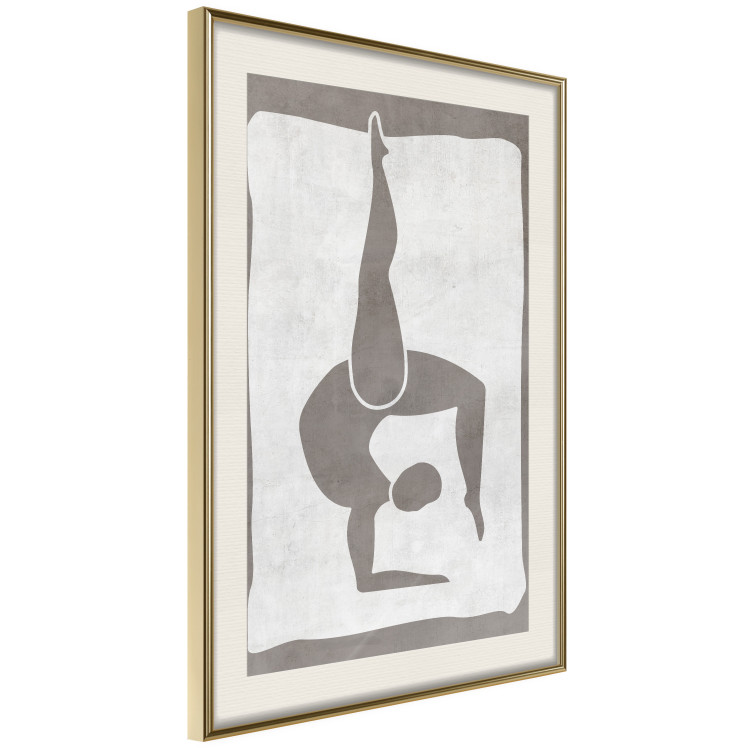 Poster Gymnast - contorted silhouette of a woman in an abstract motif 134201 additionalImage 3