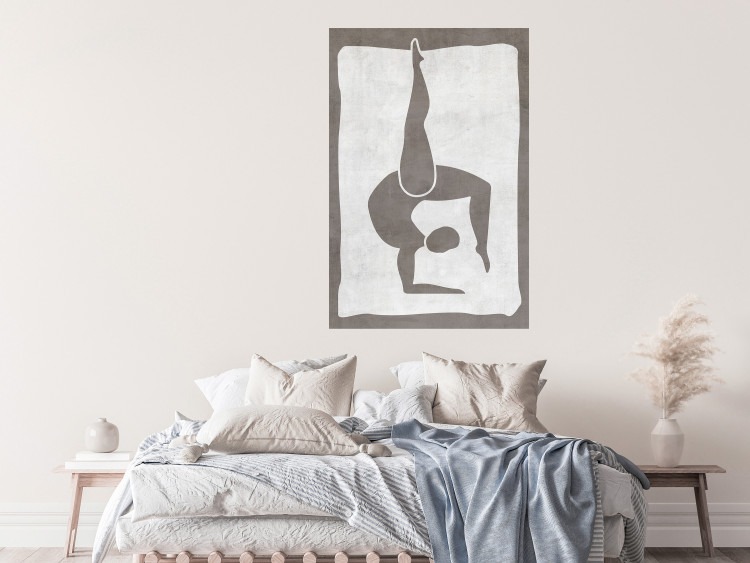 Poster Gymnast - contorted silhouette of a woman in an abstract motif 134201 additionalImage 2