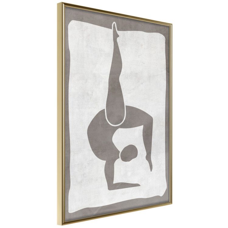 Poster Gymnast - contorted silhouette of a woman in an abstract motif 134201 additionalImage 12